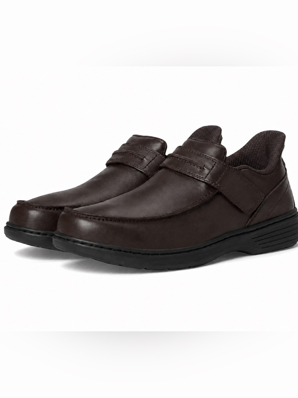 Orthofeet Leather Brown Slip-On Orthotic Arch Support Shoes Mens 11.5(4E) X-Wide